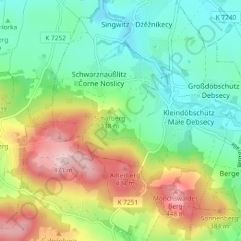 Mappa topografica Blumental, altitudine, rilievo