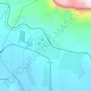 Mappa topografica Chochís, altitudine, rilievo