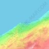 Mappa topografica Casablanca ⵜⴰⴷⴷⴰⵔⵜ ⵜⵓⵎⵍⵉⵍⵜ الدار البيضاء, altitudine, rilievo