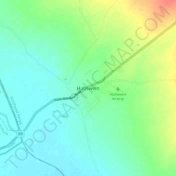 Mappa topografica Habswein, altitudine, rilievo