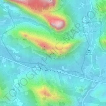 Mappa topografica Pedra do Camelo, altitudine, rilievo