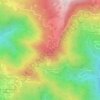 Mappa topografica Monte Caludranza, altitudine, rilievo