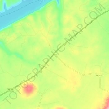 Mappa topografica Frazer, altitudine, rilievo