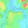 Mappa topografica Bergoide, altitudine, rilievo