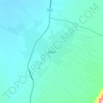 Mappa topografica Mastung, altitudine, rilievo