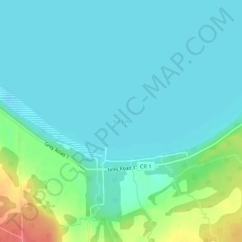 Mappa topografica Big Bay, altitudine, rilievo