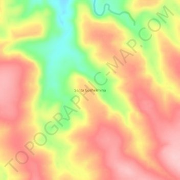 Mappa topografica Santa Guilhermina, altitudine, rilievo