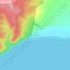 Mappa topografica Waratah Bay, altitudine, rilievo