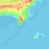 Mappa topografica Braefoot Bay, altitudine, rilievo