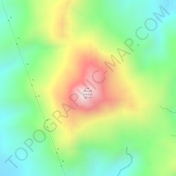 Mappa topografica Mount Botolan, altitudine, rilievo