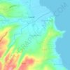 Mappa topografica Bugaan West, altitudine, rilievo
