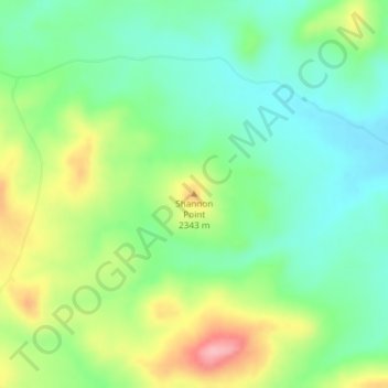 Mappa topografica Shannon Point, altitudine, rilievo