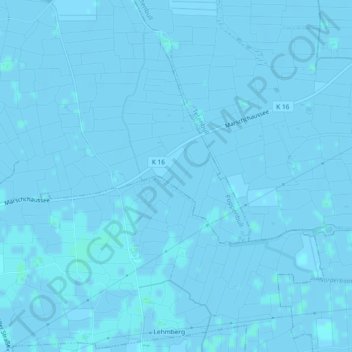 Mappa topografica Eiderstedt, altitudine, rilievo