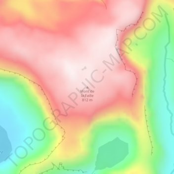Mappa topografica Mont de la Faille, altitudine, rilievo