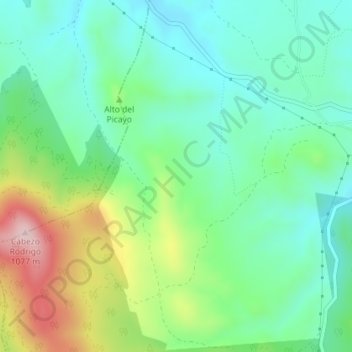 Mappa topografica La Italia, altitudine, rilievo
