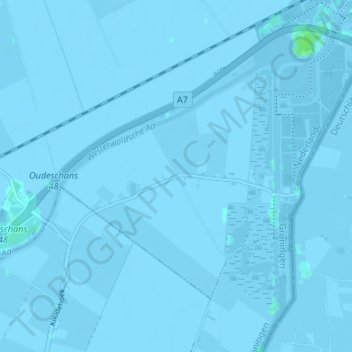 Mappa topografica Hamdijk, altitudine, rilievo