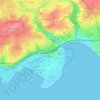 Mappa topografica Pouloupry, altitudine, rilievo