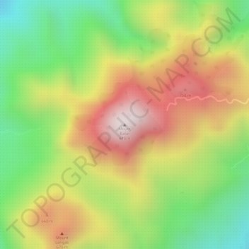 Mappa topografica Mount Balut, altitudine, rilievo