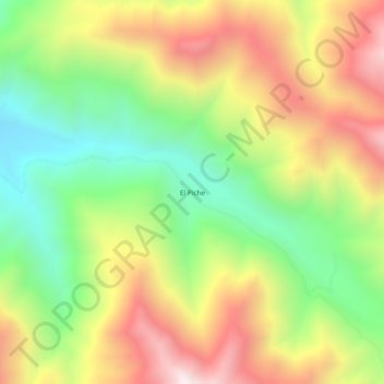 Mappa topografica El Piche, altitudine, rilievo