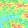 Mappa topografica Gouardéré, altitudine, rilievo