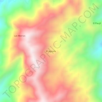 Mappa topografica El Agrado, altitudine, rilievo