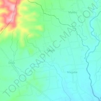 Mappa topografica Tactac, altitudine, rilievo