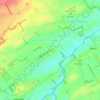 Mappa topografica Earnslaw, altitudine, rilievo