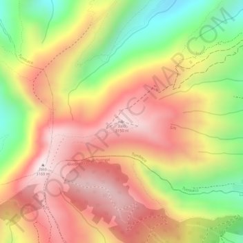 Mappa topografica Ilaló, altitudine, rilievo