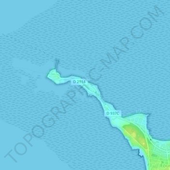Mappa topografica Pointe de la Fumée, altitudine, rilievo