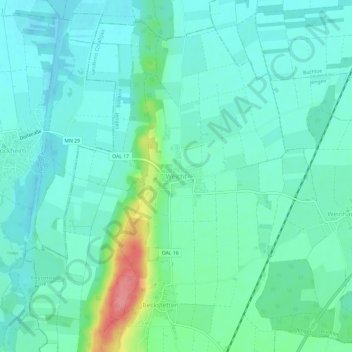 Mappa topografica Weicht, altitudine, rilievo