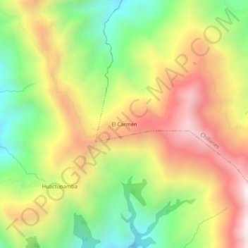 Mappa topografica El Carmen, altitudine, rilievo