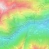 Mappa topografica Eget Village, altitudine, rilievo
