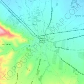 Mappa topografica Tarata, altitudine, rilievo