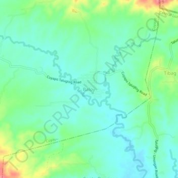 Mappa topografica Baloy, altitudine, rilievo