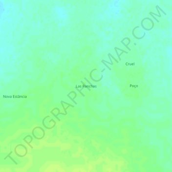 Mappa topografica Las Panchas, altitudine, rilievo