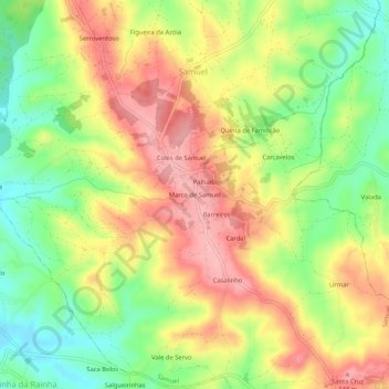 Mappa topografica Marco de Samuel, altitudine, rilievo