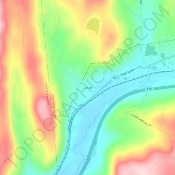 Mappa topografica Tuscan, altitudine, rilievo
