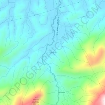 Mappa topografica Galera, altitudine, rilievo