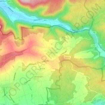 Mappa topografica Baltersweil, altitudine, rilievo