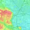 Mappa topografica Egham, altitudine, rilievo