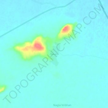 Mappa topografica Nauni, altitudine, rilievo