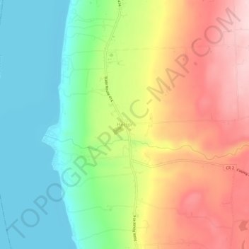 Mappa topografica Hector, altitudine, rilievo