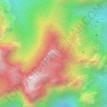 Mappa topografica Pedra do Papudo, altitudine, rilievo