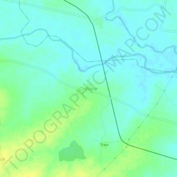 Mappa topografica Chitapur, altitudine, rilievo