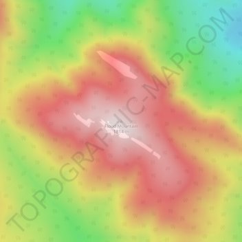 Mappa topografica Flood Mountain, altitudine, rilievo