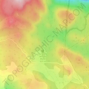 Mappa topografica Aven du Palan, altitudine, rilievo