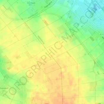 Mappa topografica Fuchsweg, altitudine, rilievo