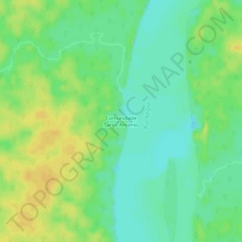 Mappa topografica Comunidade Santo Antonio, altitudine, rilievo