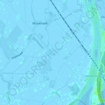 Mappa topografica Schenkeldijk, altitudine, rilievo