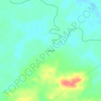 Mappa topografica Cucurito, altitudine, rilievo